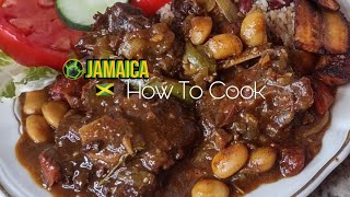 LETS COOK JAMAICAN 🇯🇲OXTAIL AND BUTTER BEANS RIGHT THE FIRST TIME [upl. by Llerrom]