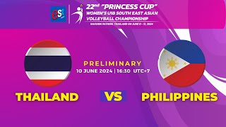 THA  PHIPRE ROUND22ndquotPrincess CupquotestCola Womens U18 SEA Volleyball [upl. by Carli114]