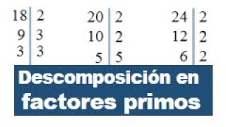 Descomponer en factores primos el numero 18 y 24 [upl. by Phineas]