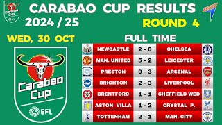 CARABAO CUP RESULTS  ROUND 4  ROUND OF 16  • CARABAO CUP 202425 • LEAGUE CUP [upl. by Iline168]