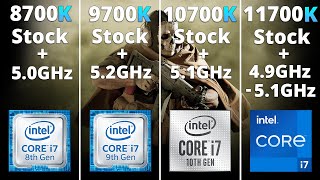 8700K vs 9700K vs 10700K vs 11700K  Performance Comparison 10 Games Stock and Overclocked [upl. by Daye]