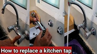 How To Replace Sink Mixer Tap  How to replace a kitchen tap  Sink Mixer Fitting [upl. by Esoryram]