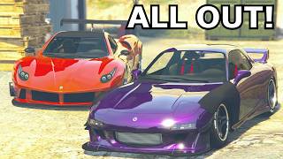 EXTEMELY MODIFIED Cars Only At This Car Meet In GTA Online [upl. by Anailuig]