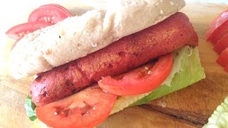 SALCHICHAS VEGANAS PARA HOT DOG  FÁCILES Y SALUDABLES [upl. by Irv910]