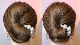 Cute Hair Style Girl Simple And Easy For Long Hair  Simple And Beautiful Hairstyle For Wedding [upl. by Nwahsaj]