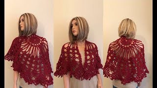 How to Crochet Capelet Inspired Shawl Pattern 785│by ThePatternFamily [upl. by Henni]