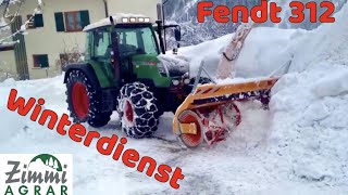 Fendt 312 mit Schneefräse [upl. by Anatola]