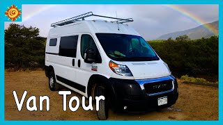 Luxury Camper Van Tour  Ram Promaster 136 ShortBody Van [upl. by Crifasi]