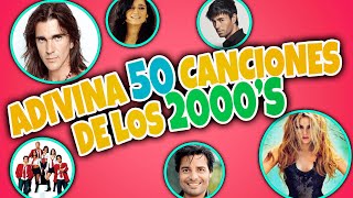 ADIVINA 50 CANCIONES DE LOS 2000´S  Test de música  HITS 2000 🎵🎧  QuizMix  Trivia [upl. by Rozanna451]