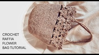 Easy crochet raffia handbag [upl. by Anaihr]