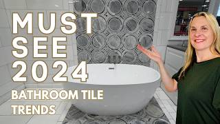 Modern Bathroom Tile Trends You Need to See Now  2024 Tile Design Ideas [upl. by Nidya]