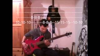 Bass cover Easy Tabs Photomaton Jabberwocky [upl. by Johst]