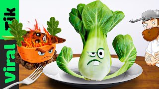 Eating Plants vs Zombies in Real Life  Viral Tik Mukbang Eating ASMR sounds [upl. by Nilyahs]