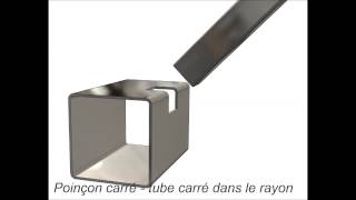 5  Poinçon carré  tubes carré dans le rayon [upl. by Irisa]