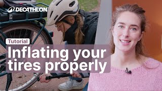 TUTORIAL  How to properly inflate a Bike tire 🚴🏻  Decathlon [upl. by Acinehs]