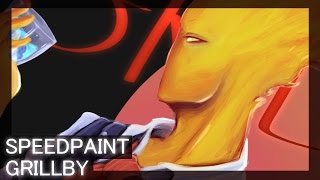 Undertale Grillbys  Speedpaint [upl. by Jeffers20]