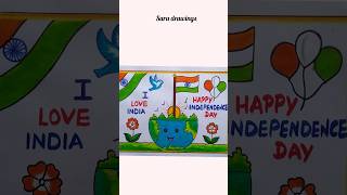 independence day drawing 15augustdrawing independencedayposter flagdrawing shorts [upl. by Nelson518]