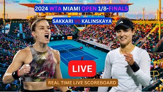 Maria Sakkari Vs Anna Kalinskaya LIVE Score UPDATE Today Women Tennis 2024 WTA Miami Open 18Finals [upl. by Aham]