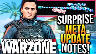 WARZONE SURPRISE META UPDATE PATCH NOTES KAR98K DAMAGE NERF SUPERI NERF amp More MW3 Update [upl. by Milt]