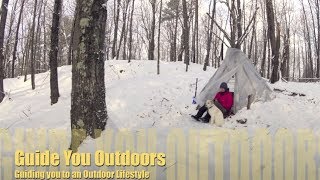 Winter Camping in a Tipi Hot Tent [upl. by Henrik]