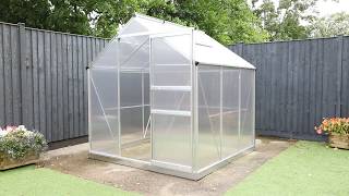 Garden Grow 6 x 6 Aluminium Greenhouse Installation [upl. by Wehner]