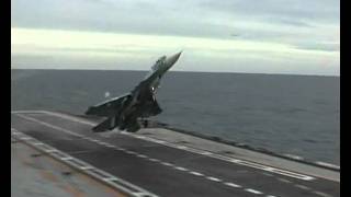 Sukhoi Su33 FlankerD Extreme Landing Attempt [upl. by Lorelie477]