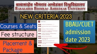 BBAU admission process 2023  Complete review of BBAU Lucknow [upl. by Nrek]