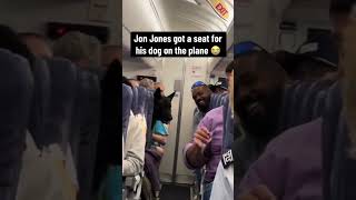 Jon Jones Got His Dog a Seat on the Plane 😂✈️ JonJones TravelBuddy [upl. by Mossolb442]