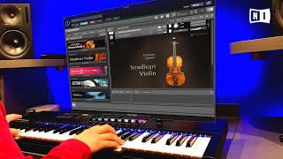 Native Instruments STRADIVARI VIOLIN with Maverick Piano  Sound Demo [upl. by Shuler134]