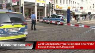 Zwei Bombendrohungen und ein Chemieunfall an Hessenkolleg in Kassel am 16052013 [upl. by Naedan]