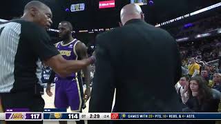 LeBron gets Courtside Karen ejected during the game [upl. by Akimet607]