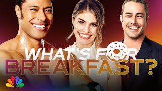 Taylor Kinney Caitlin Bassett Uli Latukefu and More Share Whats for Breakfast  NBC 2023 [upl. by Alesiram951]