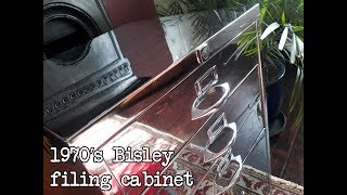 Strippedpolished vintage 1970s Bisley metal filing cabinet [upl. by Enohs390]