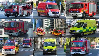 Brandweer Brussel rukt massaal uit voor brand melding in hotel aan Karel Rogierplein in Brussel [upl. by Stulin]