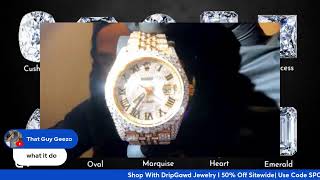 Custom Moissanite Watch Showcase Monday Night Live [upl. by Lateh]