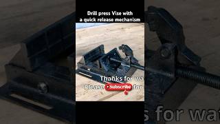 Drill press vise with a quick release mechanism diy woodworking wood benchsaw carpenting [upl. by Toille]