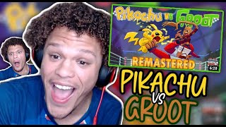 LOVED THIS ANIMATION PIKACHU VS GROOT REMASTERED CARTOON BEATBOX BATTLES REACTION [upl. by Allesig]