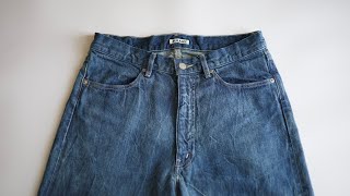 Auralee SELVEDGE FADED LIGHT DENIM PANTS [upl. by Eanrahs]