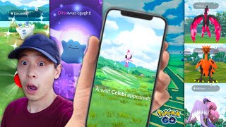 LEGENDARY DAY Our FIRST SHINY Celebi With A Struggle ANOTHER Galarian Bird Caught Pokémon GO [upl. by Wasserman]