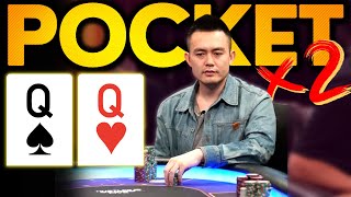 2x POCKET QUEENS for 700000 at Super High Stakes Cash Game [upl. by Thenna]