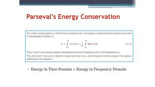 Signals and Systems Fourier Transform Parsevals Theorem Arabic Narration [upl. by Lonna]