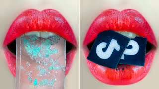 ASMR Eating Sheet Jelly with Popping Candy Tiktok Jelly Candy  Homemade Jelly  AZURA ASMR shorts [upl. by Atirahc]