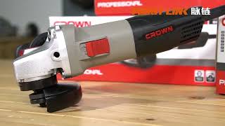 CROWN Professional Angle Grinder650W115mmSide switchCT13501115R  Spindle lock  Soft start [upl. by Godding]