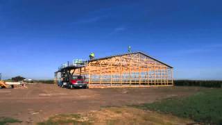 Morton Buildings Construction Time Lapse [upl. by Carrew]