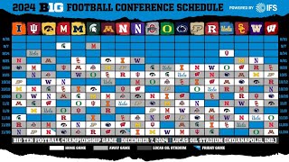 When amp Where Are the Big Ten Teams Playing in 2024  Dates Unveiled for the 2024 Football Schedule [upl. by Eugenia226]