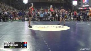 132 Champ Round 2  Andrew Mergen Minnesota vs Colton Ryan Wisconsin [upl. by Wellington]