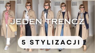 JEDEN TRENCZ  5 STYLIZACJI🧥 [upl. by Lonni815]