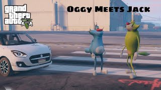 Oggy Meets Jack in GTA5  Full Gameplay in Hindi [upl. by Ailaht]