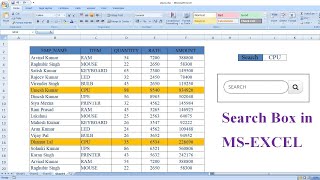 search data from database in excel search box in Excel using conditional [upl. by Aicia]