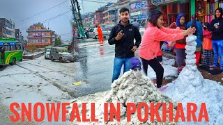 Snowfall In Pokhara Nepal  Pokhara Snowfall  City Rider Vlogs [upl. by Lovash577]